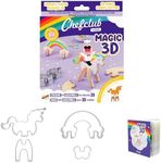 Chefclub Kids 3D Unicorn & Rainbow Cookie Cutters with Recipe - 4 Stainless Steel Cookie Cutters, Video Recipe Included - Kitchen Baking for Kids Biscuit Cutter Baking Set, Holiday Stocking Stuffer