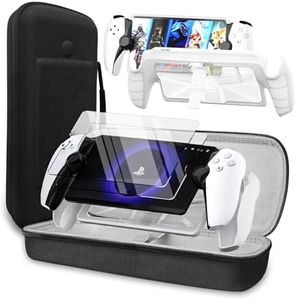 QUAGGY 3-in-1 Accessoris Kit Compatible with PlayStation Portal, EVA Carrying Case for PS Portal with Silicone TPU&Hard PC Clear Protective Cover