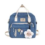 NEEVAS kawaii Kids Backpack School Bag for Girls Casual Daypack for Teen Girls Women with Kawaii Pin and Accessories