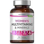 Womens Multivitamins and Minerals | with Iron, Calcium, Biotin, Folic Acid, Vitamins D3, B3, B6 & B5 | 180 Vegetarian Tablets | by Horbaach