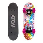 Atom 17" Skateboard | Skateboard For Beginners Or Pro's | Kids & Teenager Maple Skateboard With 3" PP Trucks | Mini Cruiser Complete Board | Suitable For All Aged 5+ (Unicorn)