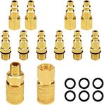 Air Coupler and Plug Kit 1/4 NPT Air Fittings Astarye 12 Pieces Industrial Type D Quick Connect Set