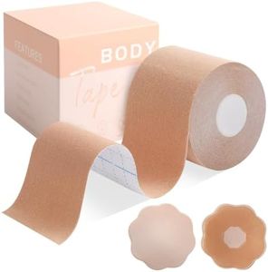 Okela Boob Tape - Breast Lift Tape for Large Breast,Body Tape for Breast Lift w 2 Pcs Breast Petal Adhesive Bra
