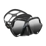 Mares X-Vision Ultra Liquid Skin Dive Mask, All Black-Silver Mirrored Lens