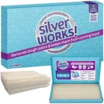 SilverWorks! Deodorizer Laundry Odor Eliminator For Clothes - Natural Silver Ion Infused Washer Sheets - Laundry Deodorizer Odor Eliminator - Lasting Laundry Odor Remover Dryer Deodorizer –24 Loads