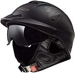 LS2 Helmets Rebellion Motorcycle Half Helmet (1812 Black Flag - Medium)