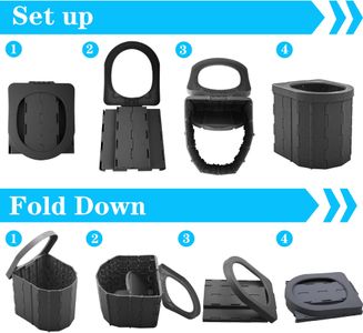 KINSPORY Portable Camping Toilet – Collapsible Outdoor Loo Bucket
