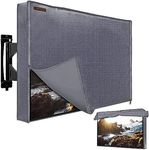 HOMEYA Outdoor TV Cover 39-40 Inches, 600D Heavy Duty Weatherproof TV Enclosure with Front Flap, Waterproof Zipper+Bottom Cover, for Outside LED LCD Flat Screen TVs-Cover Size 38''L x 24''H x 4.5" W