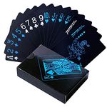 FrndzMart Black Edition, Plastic Playing Cards for Family and Friends Card Party on Special Occasions (Silver)