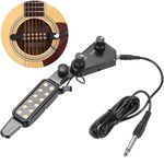 HASTHIP® Guitar Pickup 12 Pole Pieces Design, Clip-On Acoustic to Electric Guitar Accessories with Tone & Volume Control, Plug-and-Play Transducer for Studio & Live Performances, 10Ft Cable