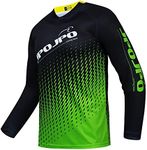 JPOJPO Jersey Men MX Motocross Jerseys Dirt Bike Downhill Racing Shirt Riding Green, Cu9010-g, Large