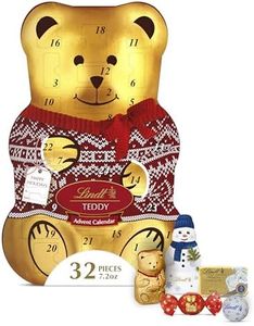 Lindt Teddy Christmas Advent Calendar Assorted Chocolate Candy Box, 7.2 oz.