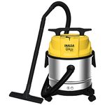 INALSA Wet and Dry Vacuum Cleaner for Home, 12 ltr Capacity,1200 W, 17 kPa Suction , Blower Function, , HEPA Filter, Wet Vacuum Cleaner for Sofa, House Cleaning Machine,Stainless Steel Body (WD 12)