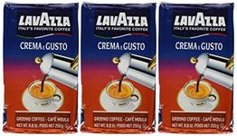 Lavazza Crema e Gusto Ground Coffee, Italian Espresso, 8.8-Ounce Brick (Pack of 3) by Lavazza