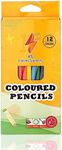 Vignette Stationery Coloured Pencils Oil Base Soft Blendable Non-Toxic Colouring Sketching Drawing Graphic Pencils Kids Adult Teen Student Artist Back To School Essential 12 Pack