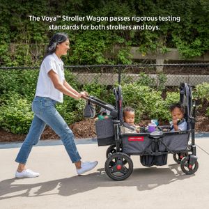 Radio Flyer Voya Stroller Wagon – Convertible Kids Push Pull Cart