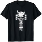 Skull Guitar Shirt Heavy Metal Band Guitar Player Guitarists T-Shirt