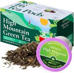 Gya Tea Co High Mountain Green Tea K Cups - Mildly Caffeinated Smooth Tea K Cups - Start Day with Tea Pods - Green Tea K Cup Tea Pods 2.0 & 1.0 Tea Gifts