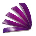 ZSHJGJR 50pcs Archery Feathers Arrow Turkey Fletching Archery Fletches Vanes 4 Inch 5 Inch Turkey Feathers Fletching for DIY Arrows (Purple, 4inch)