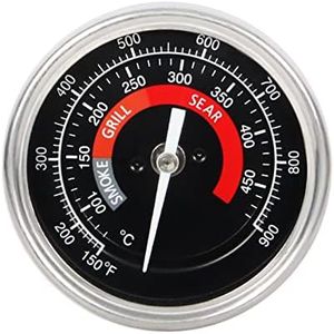 Grill Temperature Gauge Thermometer replacement for Big Green Egg with 3.3" Large Face,Big Green Egg Accessories Thermometer Replacement 150-900°F with Waterproof and No-Fog Glass Lens