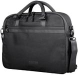 Kenneth Cole Reaction ProTec Pebbled Vegan Leather Slim 16" Laptop & Tablet Business Briefcase Bag, Black, Protec Pebbled Vegan Leather Slim 16" Laptop & Tablet Top Zip Business Briefcase Travel Bag