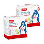 LuvLap Extra Absorbent Maternity Pads, 10's x 2 Pack (20 Pads), 0-2 Weeks Post-Birth, After Delivery Pad for Heavy Flow, Sanitary Pads for Women, Ultra Soft Pads for Maternity Flow,Postpartum Bleeding