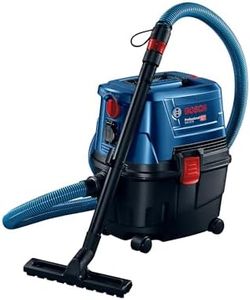 Bosch GAS 15 PS Heavy Duty Corded Electric Wet & Dry Vacuum Cleaner, 1,100W, 270 mbar, 10 Litre Tank , 6 kg + Nozzle & Accessories, 1 Year Warranty