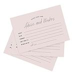 Bliss Collections Advice and Wishes Cards, Mad Libs Simple Pink, Perfect for: Bridal Showers, Wedding, Baby Shower, Graduation Party, Retirement, Words of Wisdom for Bride and Groom, 4"x6" Cards (50 Cards)