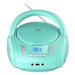 Portable Cute CD Player Boombox with FM Stereo Radio,Bluetooth Wireless,CD-R/CD-RW/MP3/WMA Playback,USB MP3 Playback,3.5mm AUX Headphone Jack,AC/Battery Powered