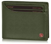 HORNBULL Men's Nicolas Genuine Leather RFID Blocking Wallet (Green)