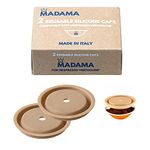 Madama - Reusable and Refillable Cap Compatible with Nespresso Vertuo and VertuoLine Capsules, Food Grade Silicone. 100% Made in Italy. Pack of 2 Caps