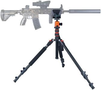 DCCMS Rifle Tripod with Saddle Mount and 360° Rotate Ball Head. Durable and Lightweight Frame with Adjustable Legs. Hands-Free Operation Rifle Rest for Sighting in and Shooting Stability.