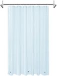 Mrs Awesome Clear Blue Shower Curtain Liner with 3 Magnets, 72x72 Premium Flexible Sturdy Plastic Shower Curtain for Bathroom Lightweight & Waterproof, Clear Blue