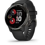 Garmin Venu 2 PLUS (45 mm), AMOLED GPS Smartwatch with All-day Advanced Health and Fitness Features, Voice Functionality, Music Storage, Wellness Smartwatch with up to 9 days battery life, Black