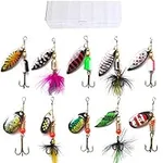 kingforest 10pcs Fishing Lures Spin
