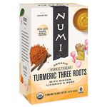 Numi Tea, Organic Turmeric Tea, Three Roots, Caffeine Free, 12 Tea Bags, 1.42 oz (40.2 g) NUM-10550