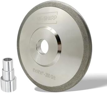 UF-SHARP Diamond Serration Grinding Wheel for Sharpen Common Size of Bread Knife Serration,with Arbor Adapter to Fit 1/2'', 5/8'', 3/4'' Shaft (1/4 inch, 200, Medium)