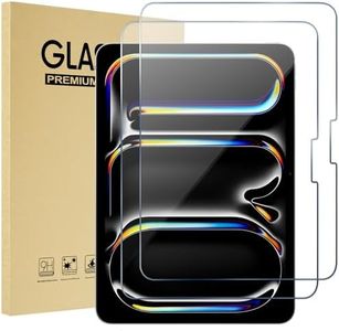 ProCase 2 Pack Screen Protector for iPad Pro 11 Inch M5 2025/ M4 2024, Tempered Glass Film Guard for iPad Pro 11 Inch 6th/ 5th Generation -Clear