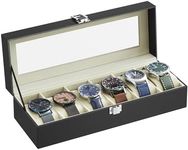 SONGMICS Watch Box with 6 Slots, Wa