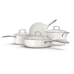 Yatoshi Nonstick Ceramic Cookware Set (7 Piece) - Non Toxic, PTFE & PFOA Free - Oven Safe & Compatible with All Stovetops (Gas, Electric & Induction)