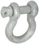 Indusco 75100191 Hot Dipped Drop Forged Galvanized Steel Screw Pin Anchor Shackle, 17000 lbs Working Load Limit, 1" Size