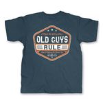 OLD GUYS RULE Men's Graphic T-Shirt, Getting Older - Gift for Dad, Grandpa, Husband, Father's Day, Birthday, Holiday - Funny Classic Novelty Tee for Aging, Classic OGR Shirt (Blue Dusk, Large)