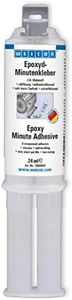 WEICON Epoxy Minute Adhesive | 24 ml | Double Syringe 2-component Epoxy Resin Adhesive for Metal Wood Stone Plastic Glass Ceramic GRP etc. transparent crystal clear