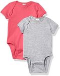 Marky G Apparel Baby Fine Jersey Bodysuit, Heather/HOT Pink, NB