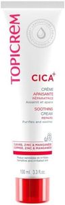 Topicrem - CICA+, Crème Apaisante au Zinc et à l’Acide Hyaluronique - Apaise les Irritations Cutanées - Soin pour Peau Sensible, Bébé, Enfant, Adulte - Fondante, sans Parfum - Tube 100 ml