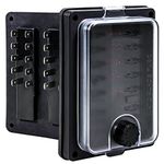 True Mods 10 Way Waterproof Fuse Box for Automotive [ATC/ATO Blade Fuses] [250 Amp] [Up to 25A per Socket] [LED Indicator] [12V - 32V DC] Auto Marine Fuse Block