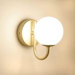 HARPER LIVING Indoor Wall Light, 1xG9 Up and Down Modern Wall Lamp, Gold Finish Elegant Wall Lighting, Globe Shaped Wall Sconce for Bedroom, Living Room, Hallway, Hotel