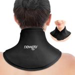 NEWGO Neck Ice Pack Wrap Flexible Gel Ice Pack for Neck & Cervical Pain Relief, Cold Compress Therapy for Injuries, Swelling, Bruises, Sprains, Inflammation and Cervical Surgery Recovery (Black)