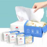 PRIME PICK Disposable Face Towel 150 Count, Soft Cotton Facial Dry Wipes, Multi-Purpose for Skin Care, Makeup Remover, Face Wipes and Facial Cleansing (Pack of 3)