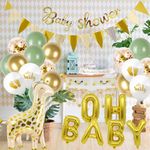 Baby Shower Decorations for Boy Girl, 16 Baby Boy Shower Balloons Set, Its a Boy Banner, Mummy to Be Sash, Gold Baby Shower Foil Balloon Banner for Gender Reveal Party